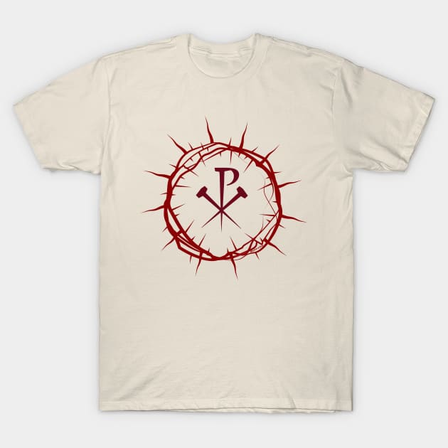 Crown of Thorns with Chi Rho T-Shirt by MikeCottoArt